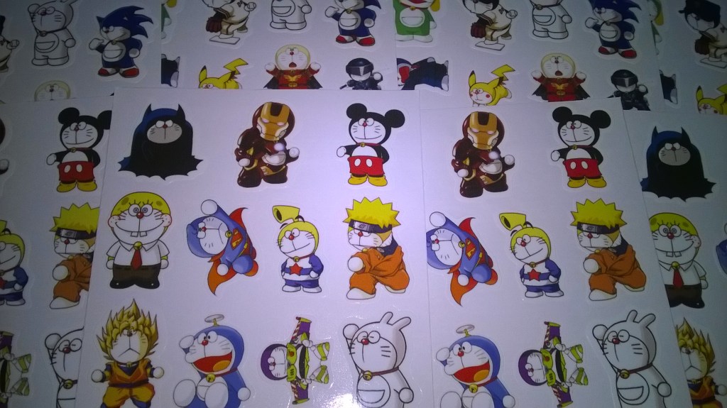 Sticker Kotak Print Tema Cosplay&nbsp;Doraemon