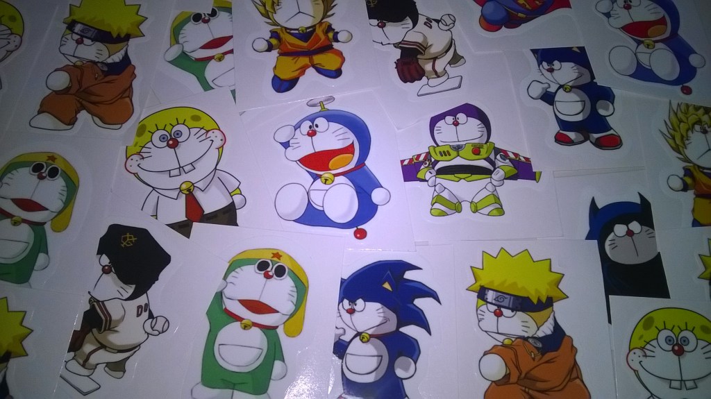 Sticker Vinyl Print Tema Cosplay&nbsp;Doraemon