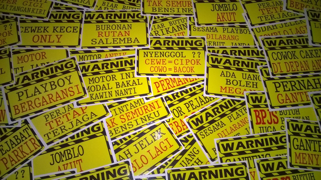 Sticker Vinyl Print Tema Tulisan&nbsp;Lucu